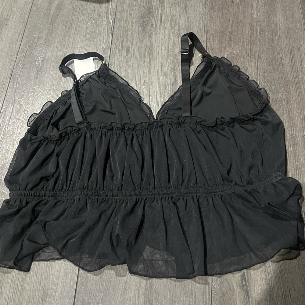 Parade Black Sheer Crop Top - Picture 2 of 6